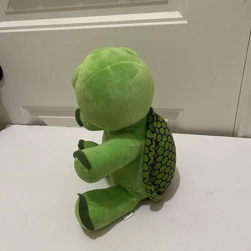 2019 Progressive Plush Terry Green Turtle Plush Tortoise Stuffed Animal Toy 10”